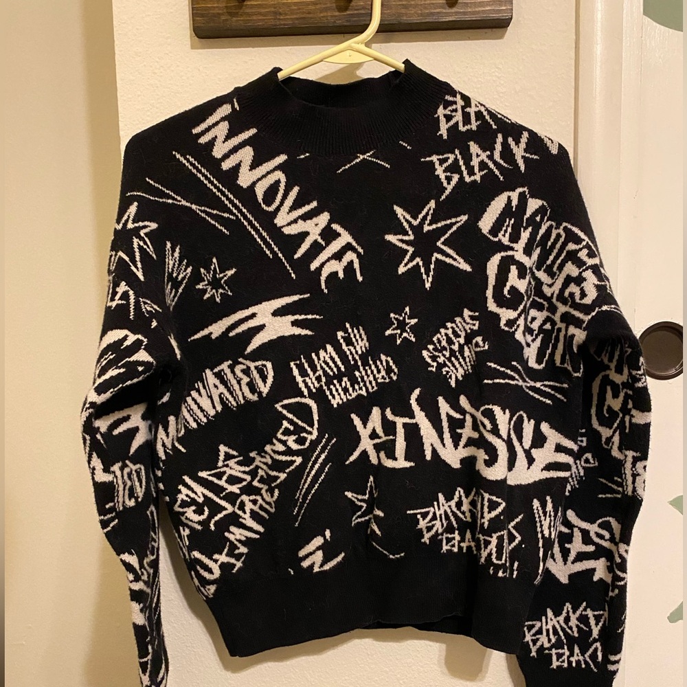 Target Black and White Graphic Sweater